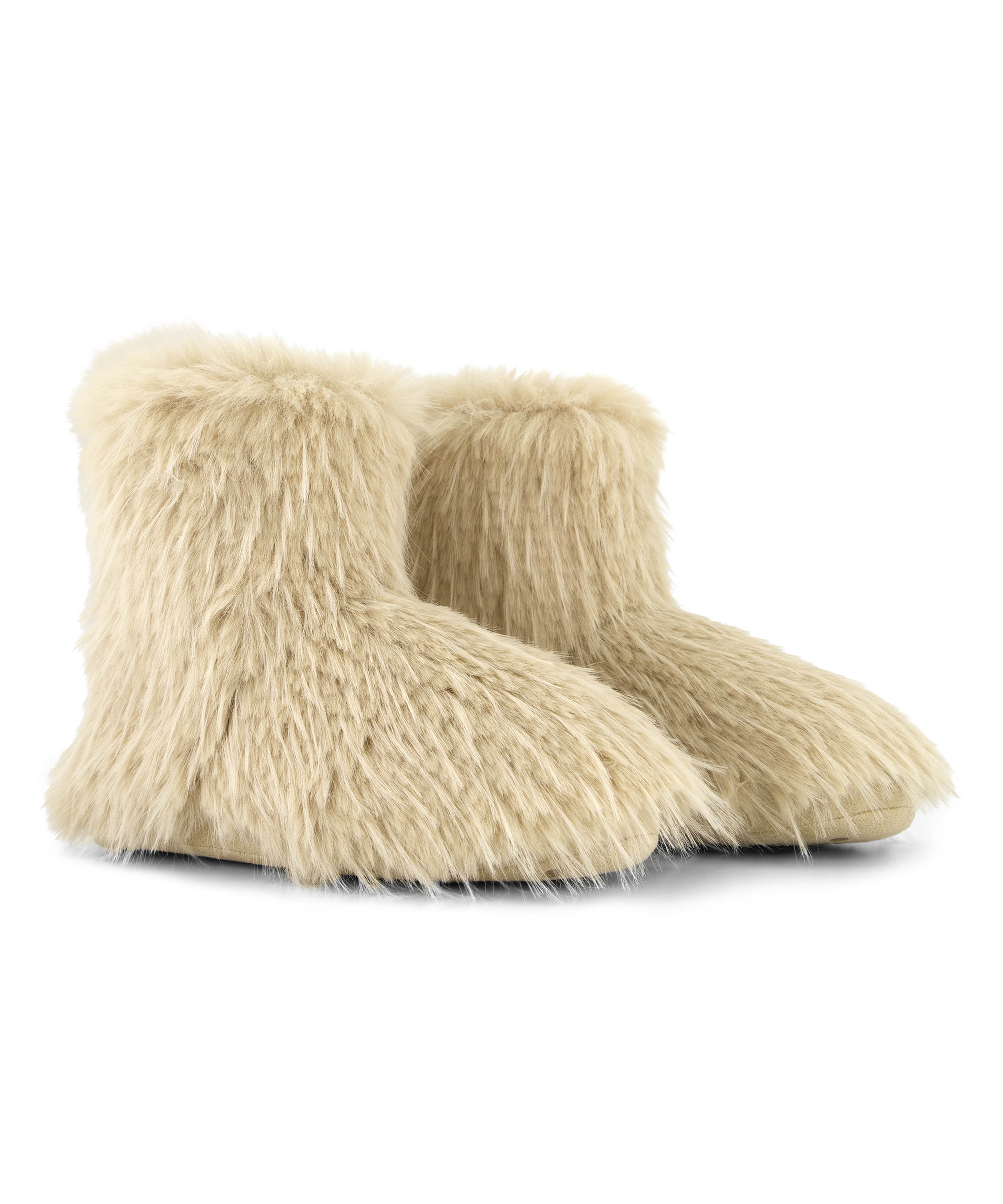 Fur Slippers, White, main