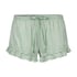 Velours Ruffle Shorts, Green
