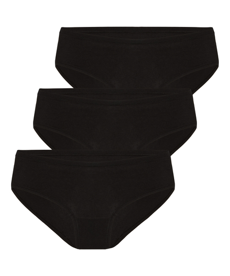 Multipack Cotton Short, Black