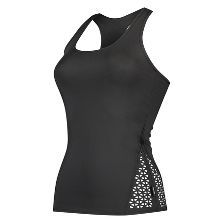 HKMX Lasercut Tank Top, Black