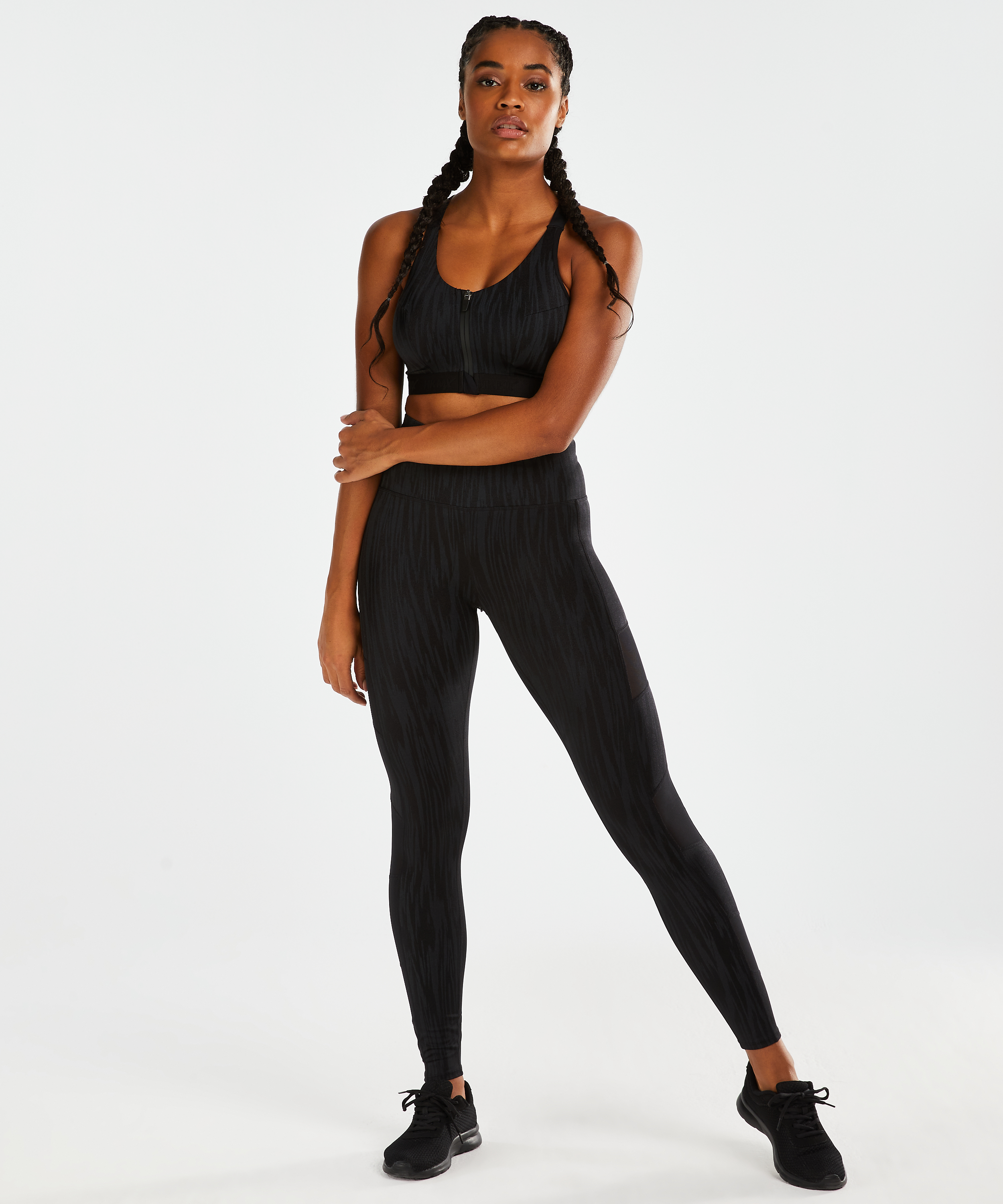 HKMX High waisted sport legging Mojave, Black, main