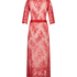Long Allover Lace Kimono, Red