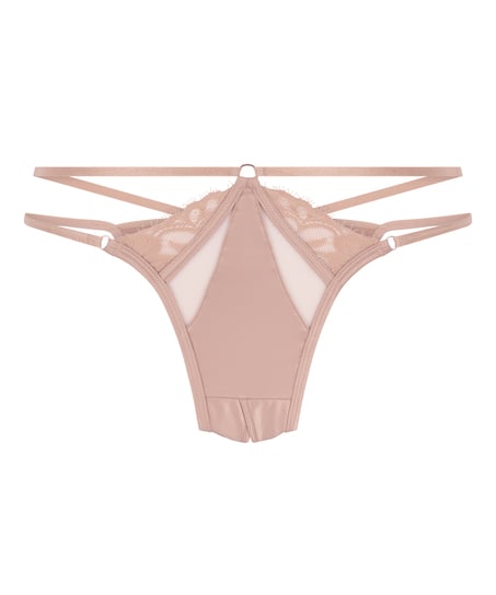 Nisha Open Crotch Brazilian, Beige