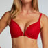 Maya Padded Underwired Push-Up Bra, Red