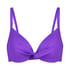 Padded Underwired Bikini Top Eclipse Rib Twist, Purple