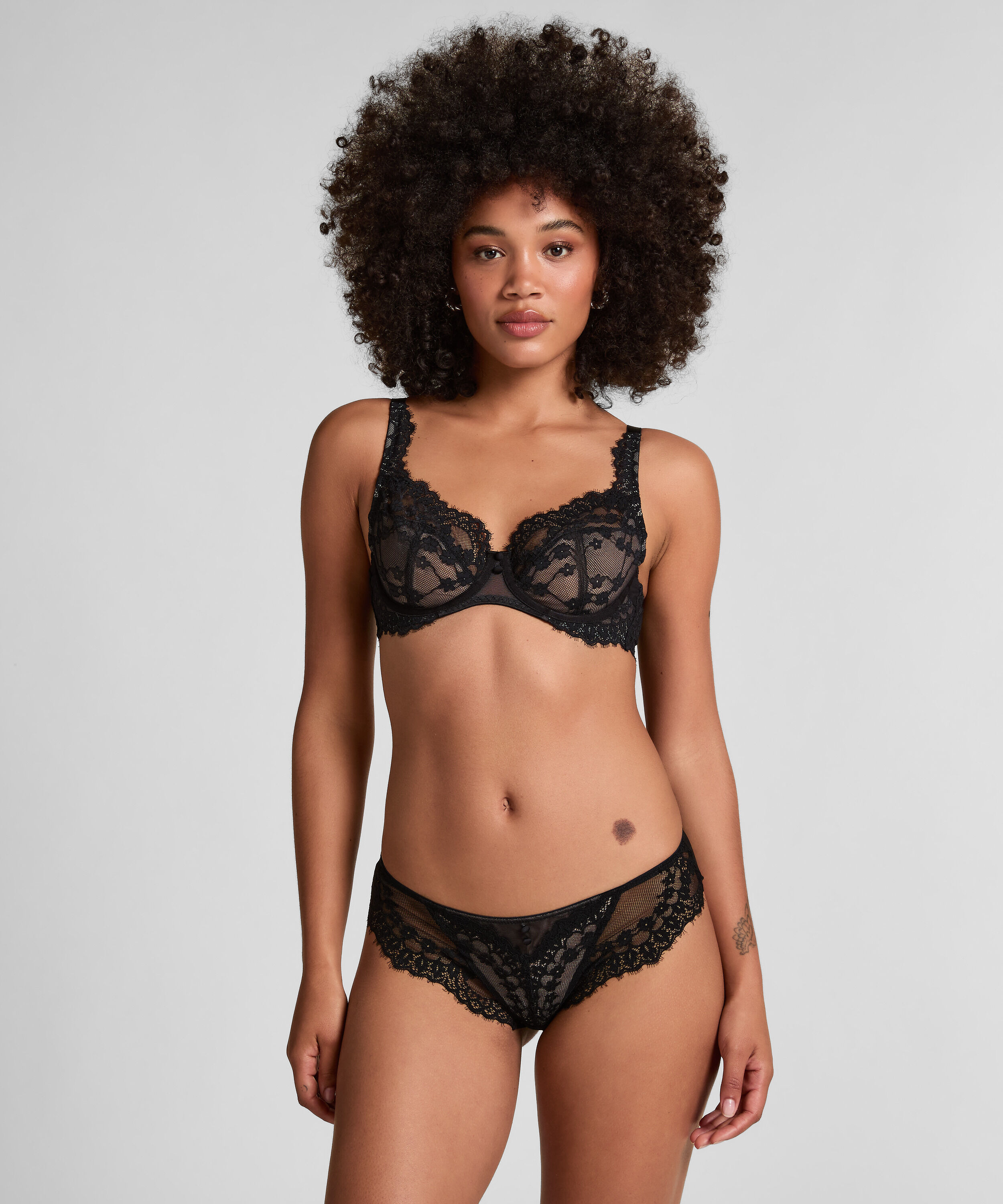 Daisy Non-Padded Underwired Bra, Black