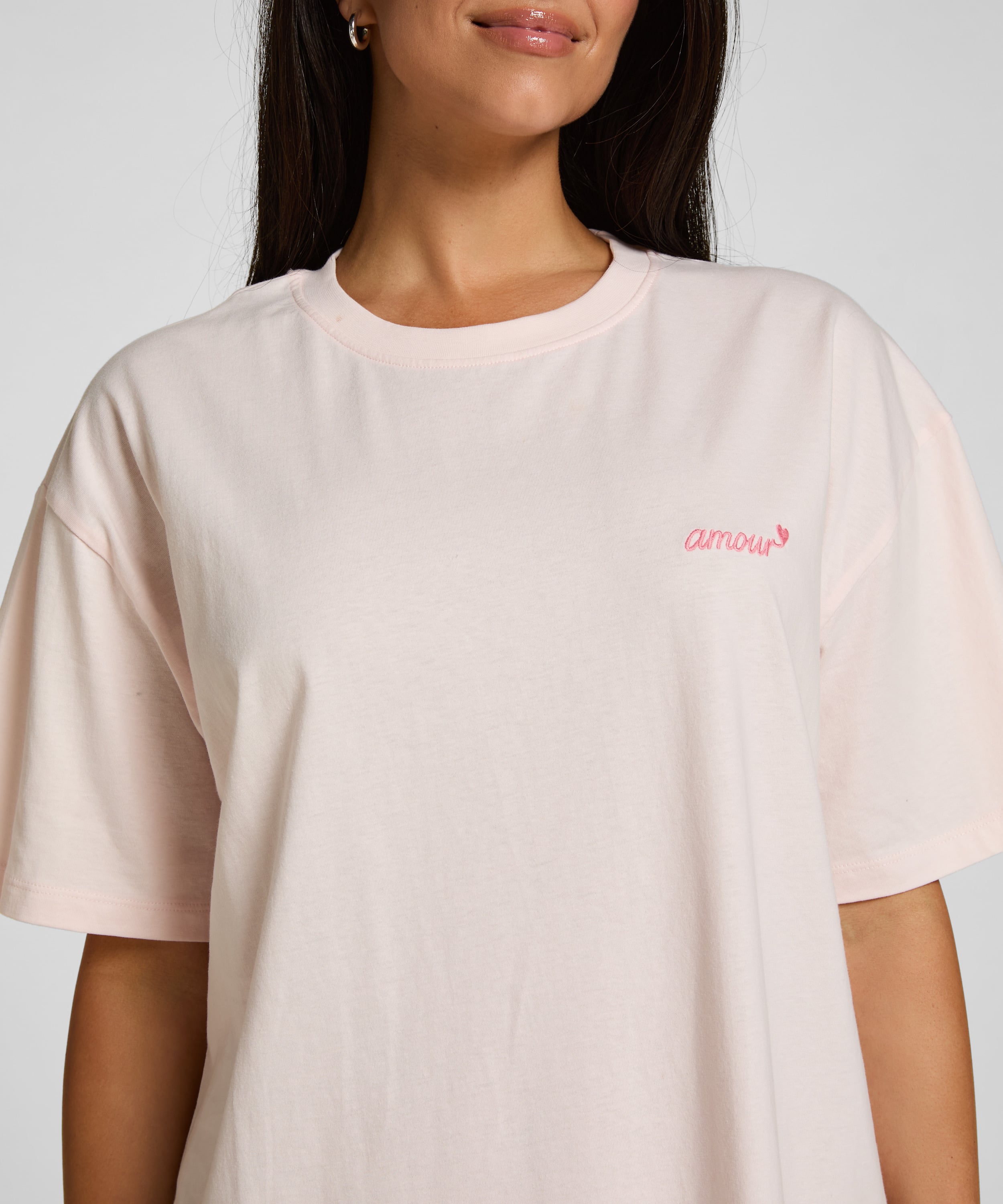 Roundneck Nightshirt, Pink, main