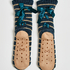 Lace-Up Slipper Socks, Blue