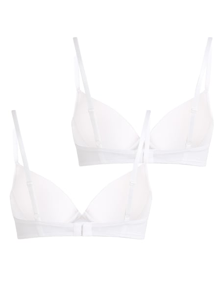 2-Pack Padded Underwired Bra, White