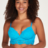 Shiloh Padded Longline Non-Underwired Bra, Blue