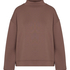 Top viscose mock neck, Brown