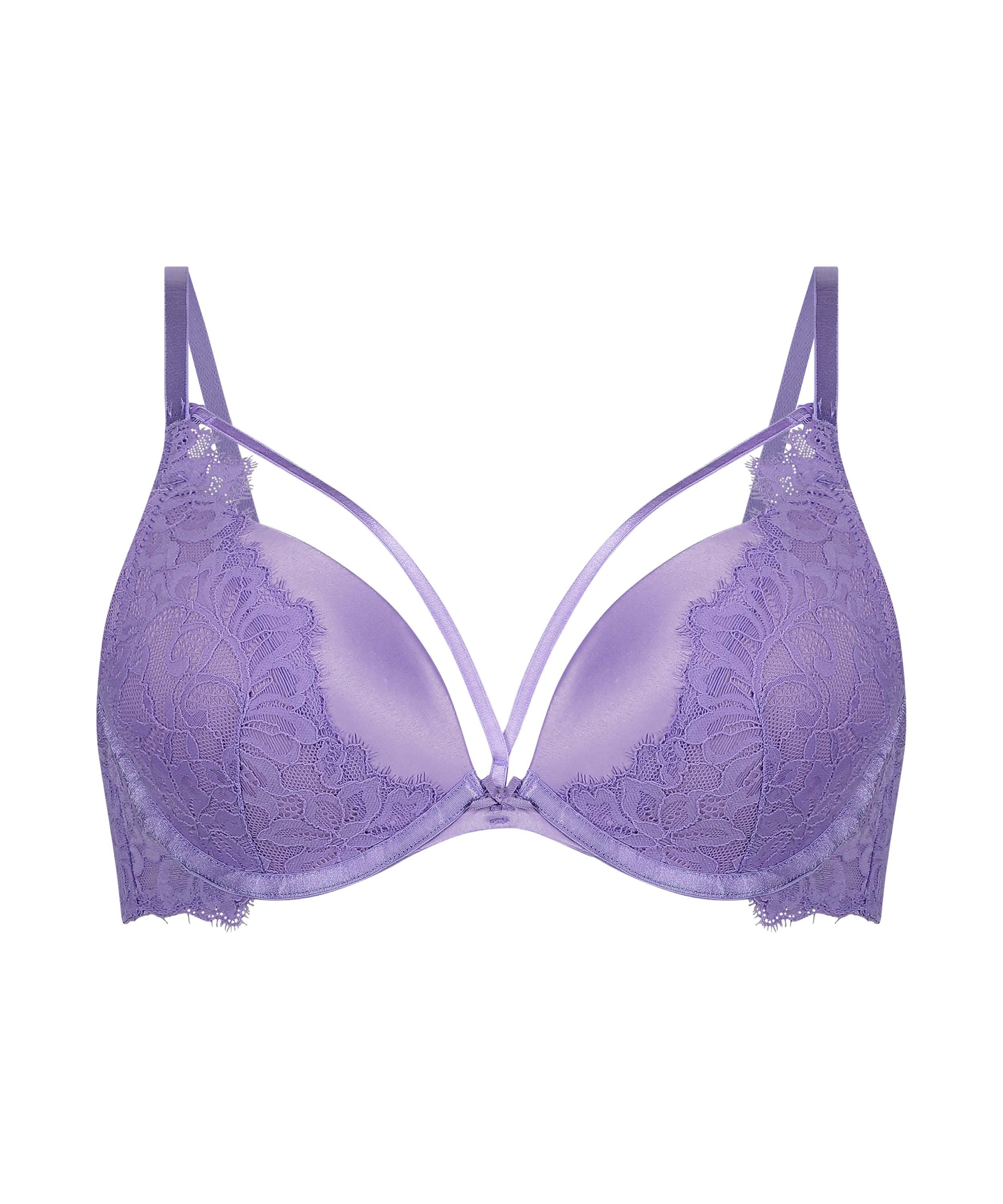 Isabella Padded Push-Up Underwired Bra, Purple, main