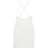 Satin Slip Dress, White
