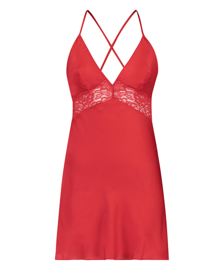 Nina Slip Dress, Red