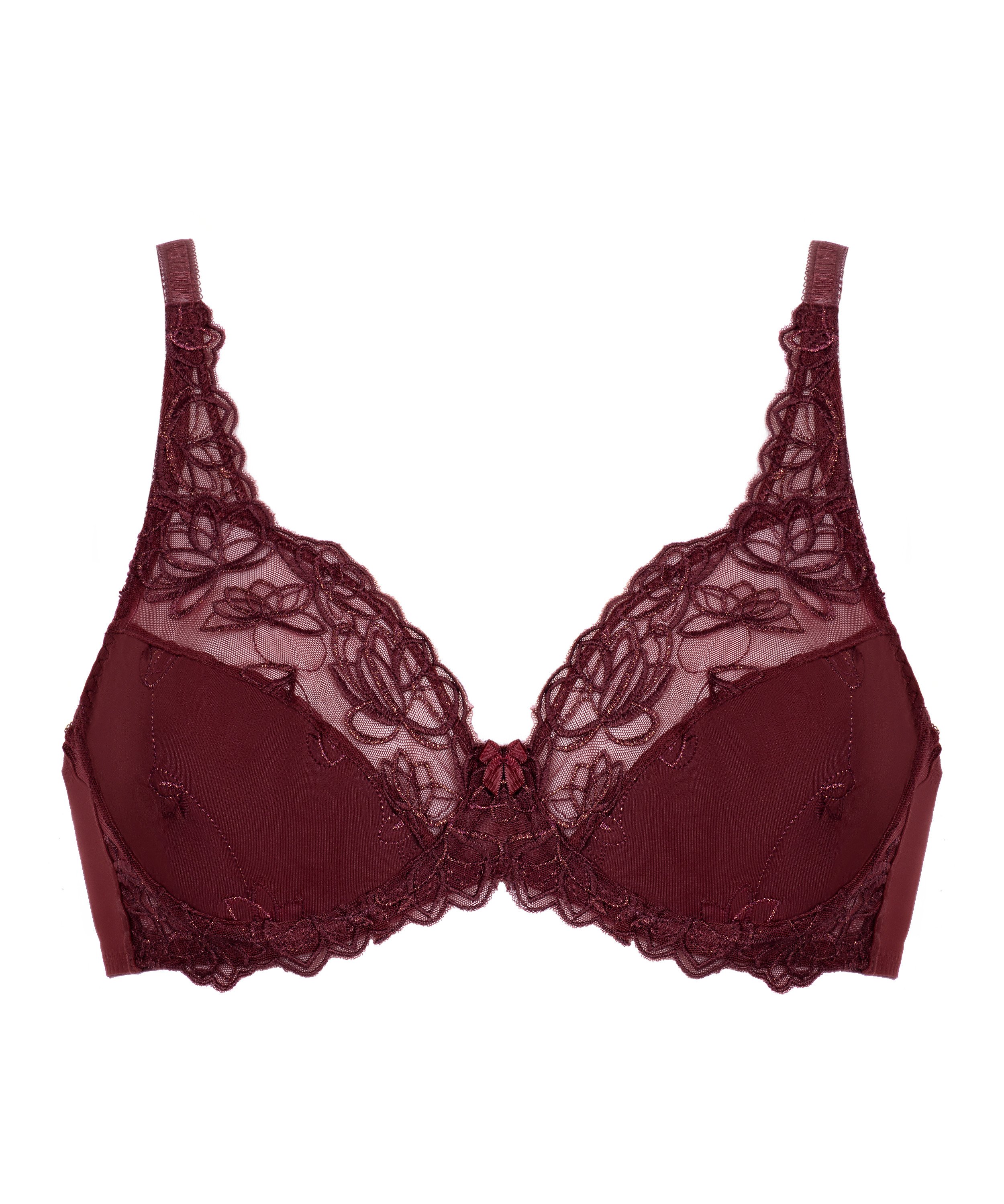 Diva Non-Padded Underwired Bra, Red, main