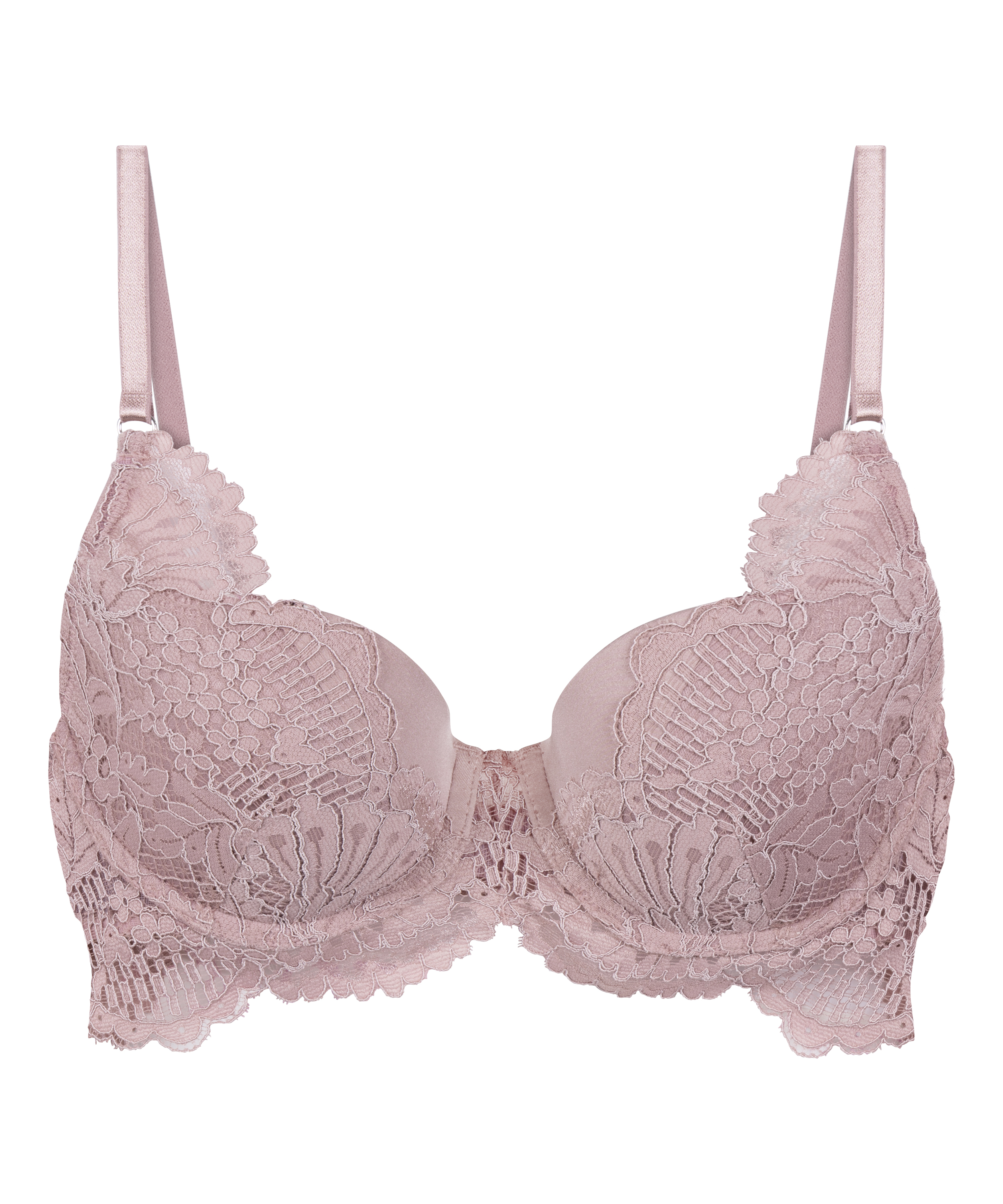 Essie Padded Underwired Longline Bra, Purple, main