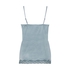 Velours Lace Cami Top, Blue