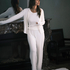Brushed Jersey Trousers, White
