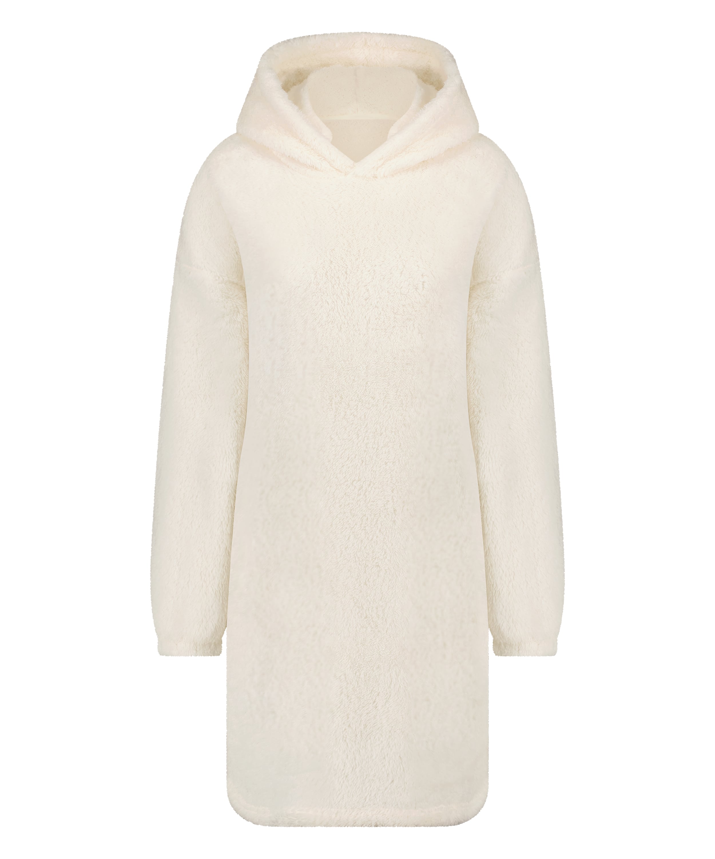 Snuggle Fleece Lounge Dress, White, main