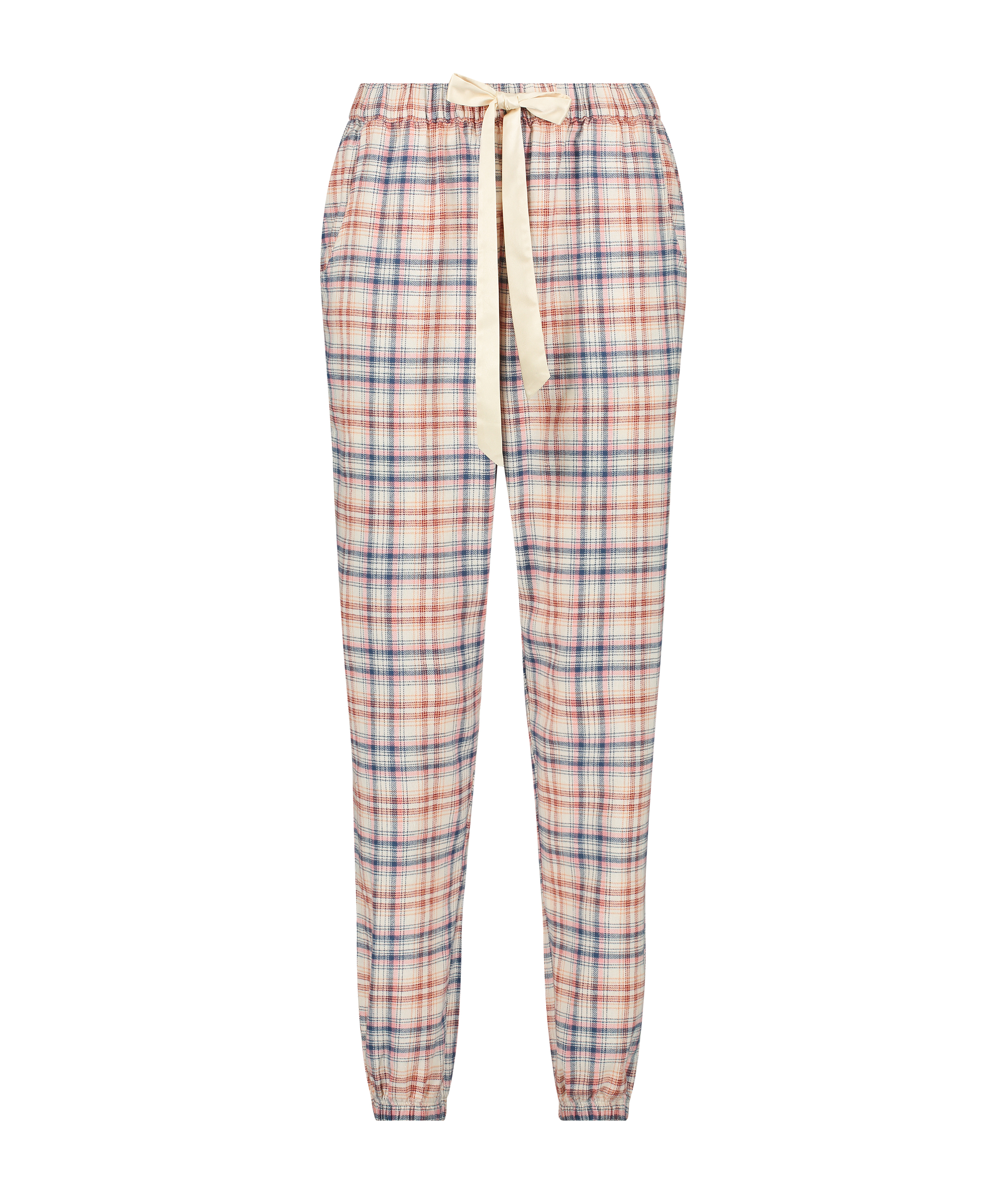 Check Pyjama Pants, Beige, main