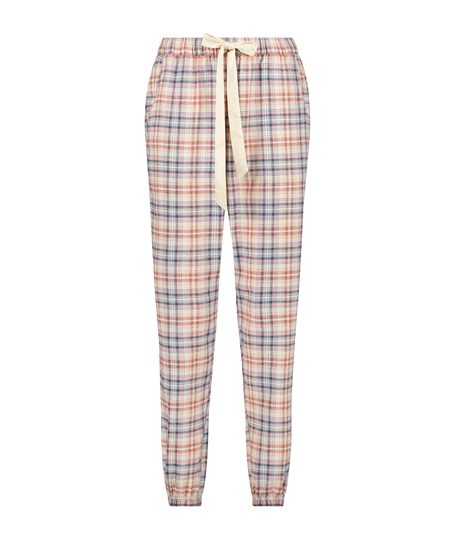 Check Pyjama Pants, Beige