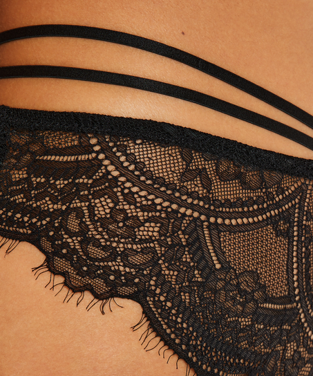 Sian High Cut Brazilian, Black