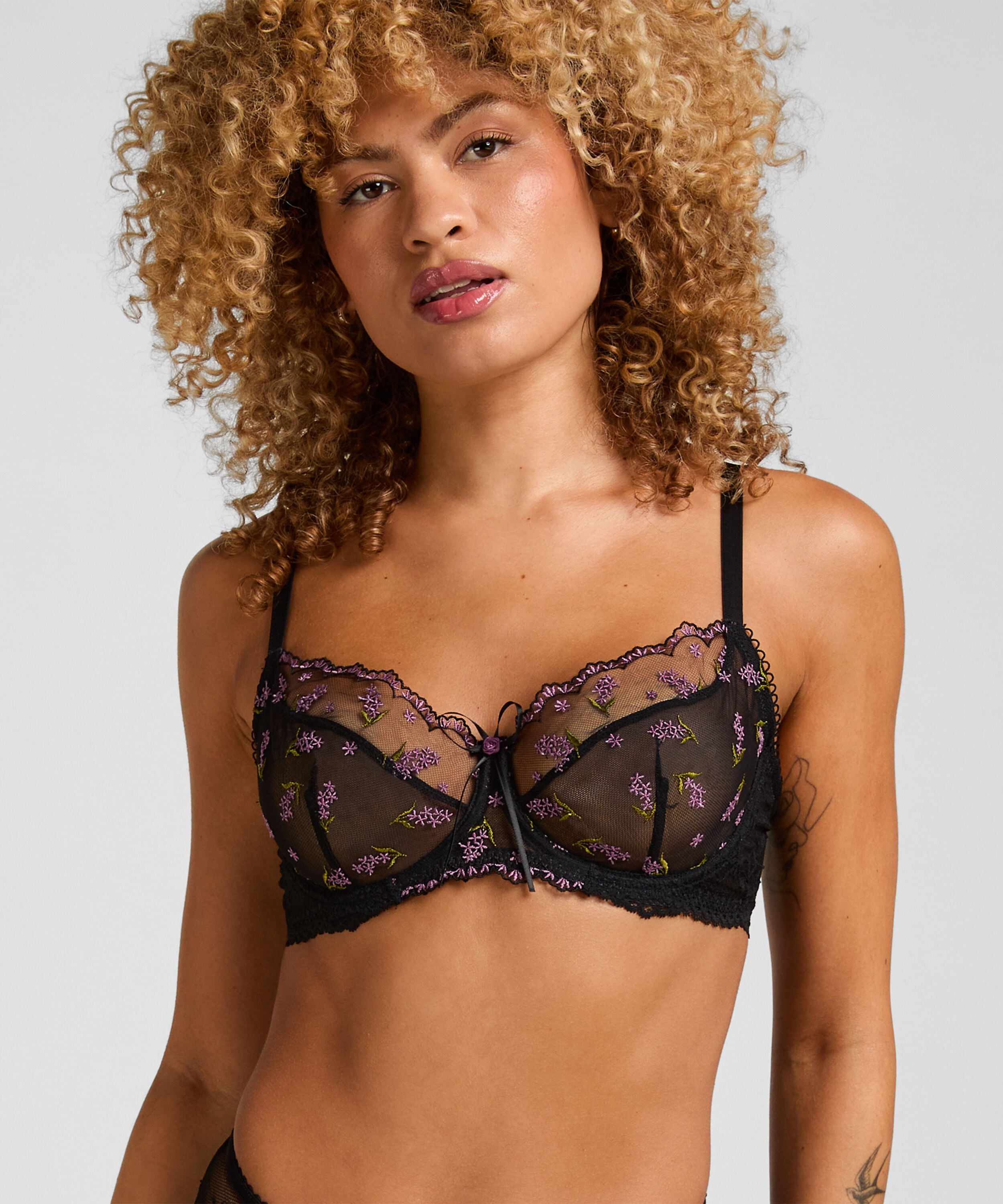 Non-Padded Underwired Bra Iris, Black
