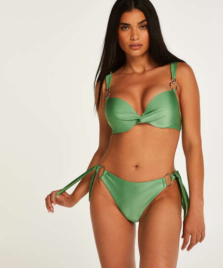 Mauritius padded push-up underwired bikini top, Green