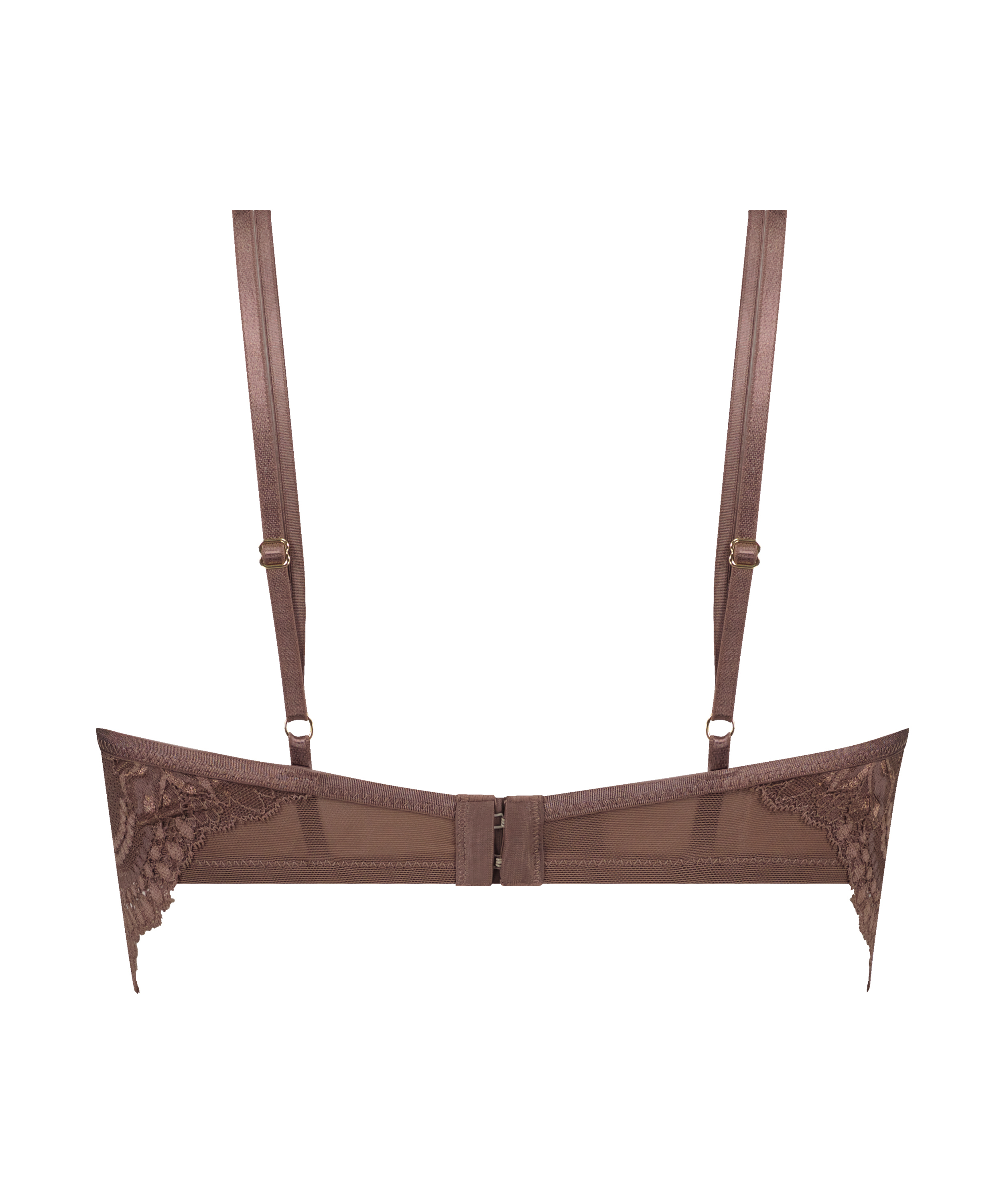 Raquel Non-Padded Longline Underwired Bra, Brown, main