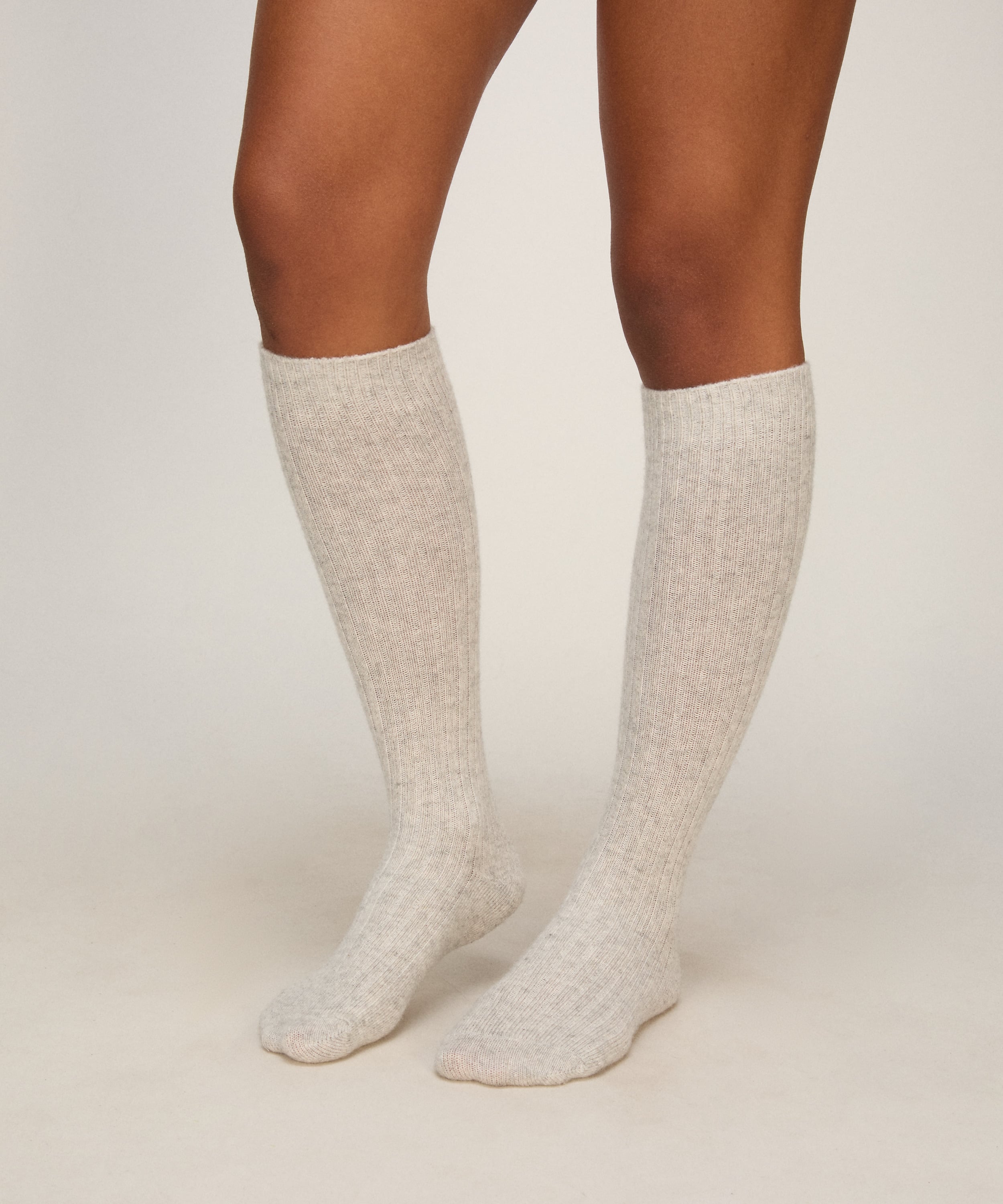 Cashmere Blended Socks, Gray, main