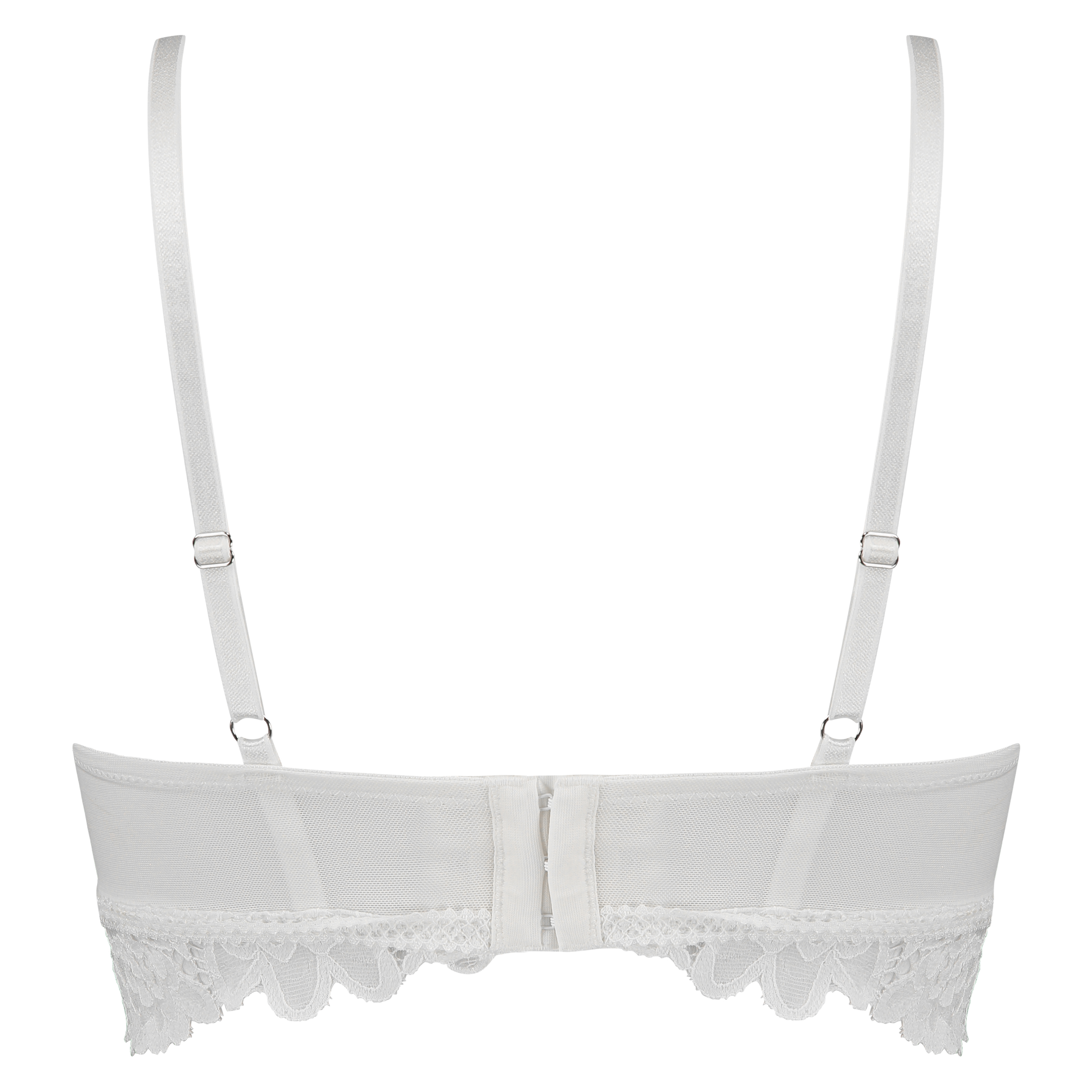 Shiloh Padded Longline Non-Underwired Bra, White, main