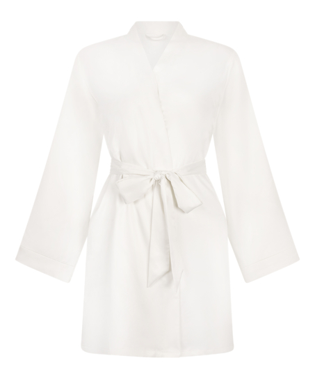 Kimono Bridal Satin, White