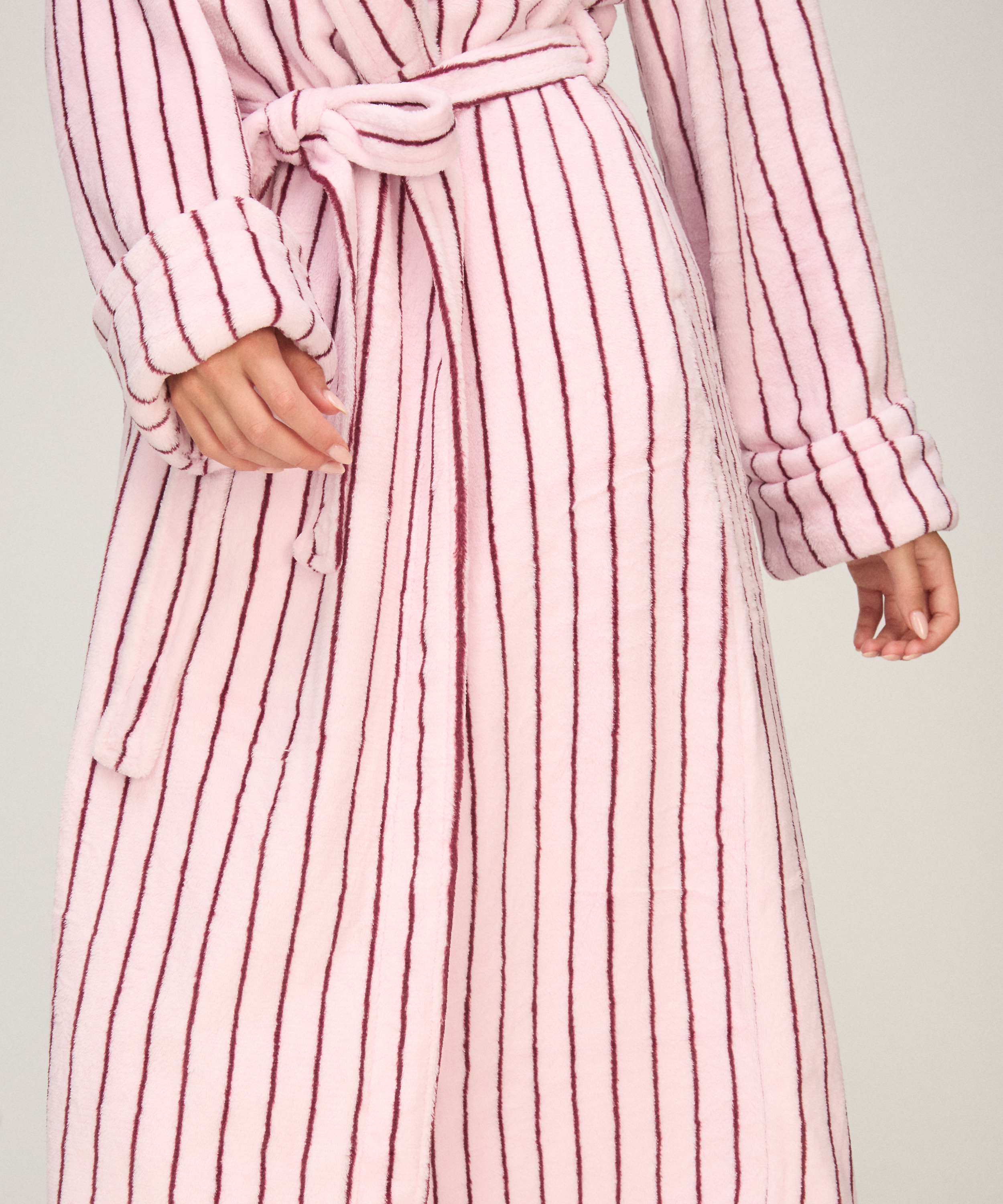 Soft Fleece Bathrobe, Pink, main
