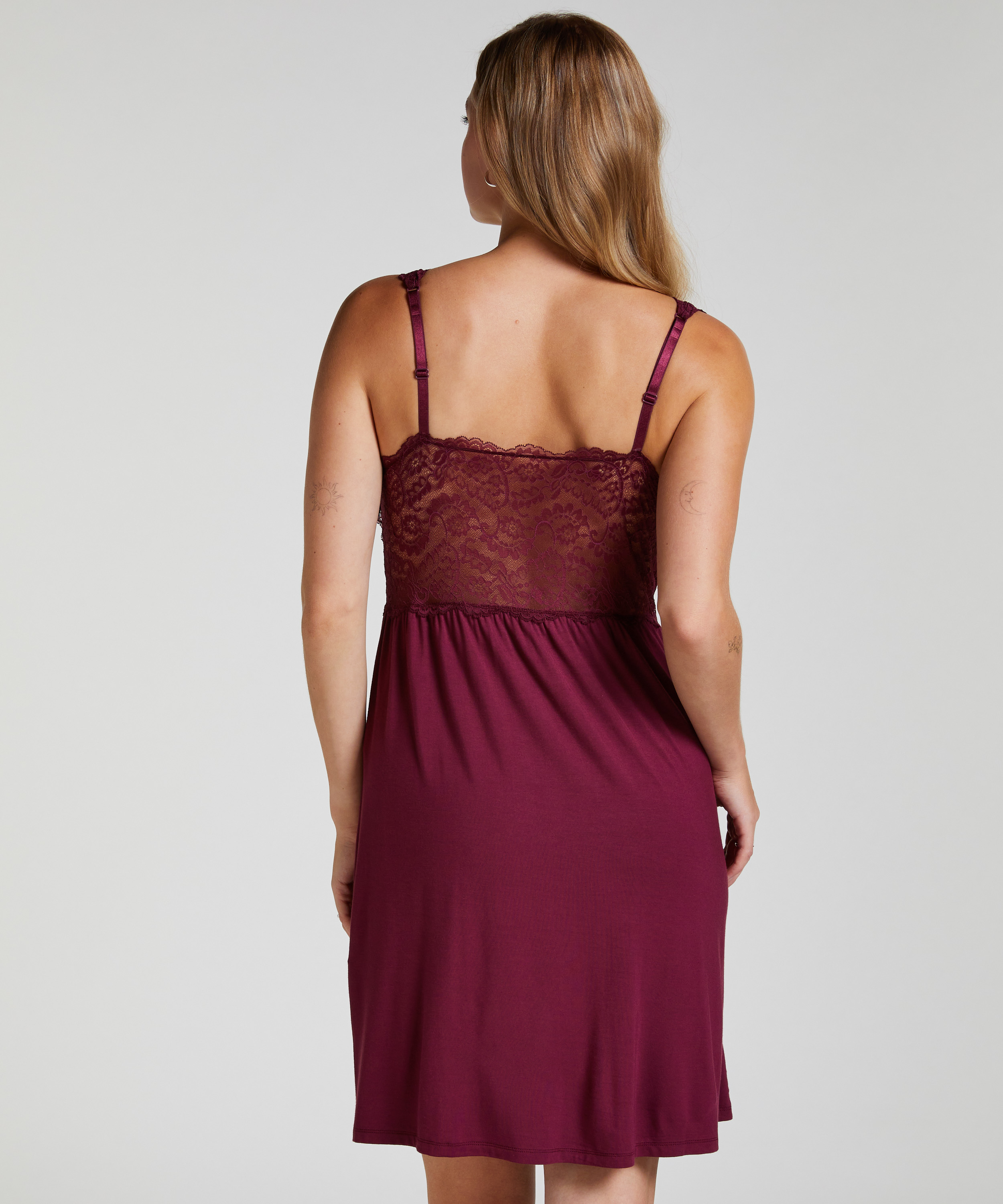 Nora Lace Slip Dress, Purple, main