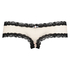 V-shaped Brazilian knickers mesh, Black