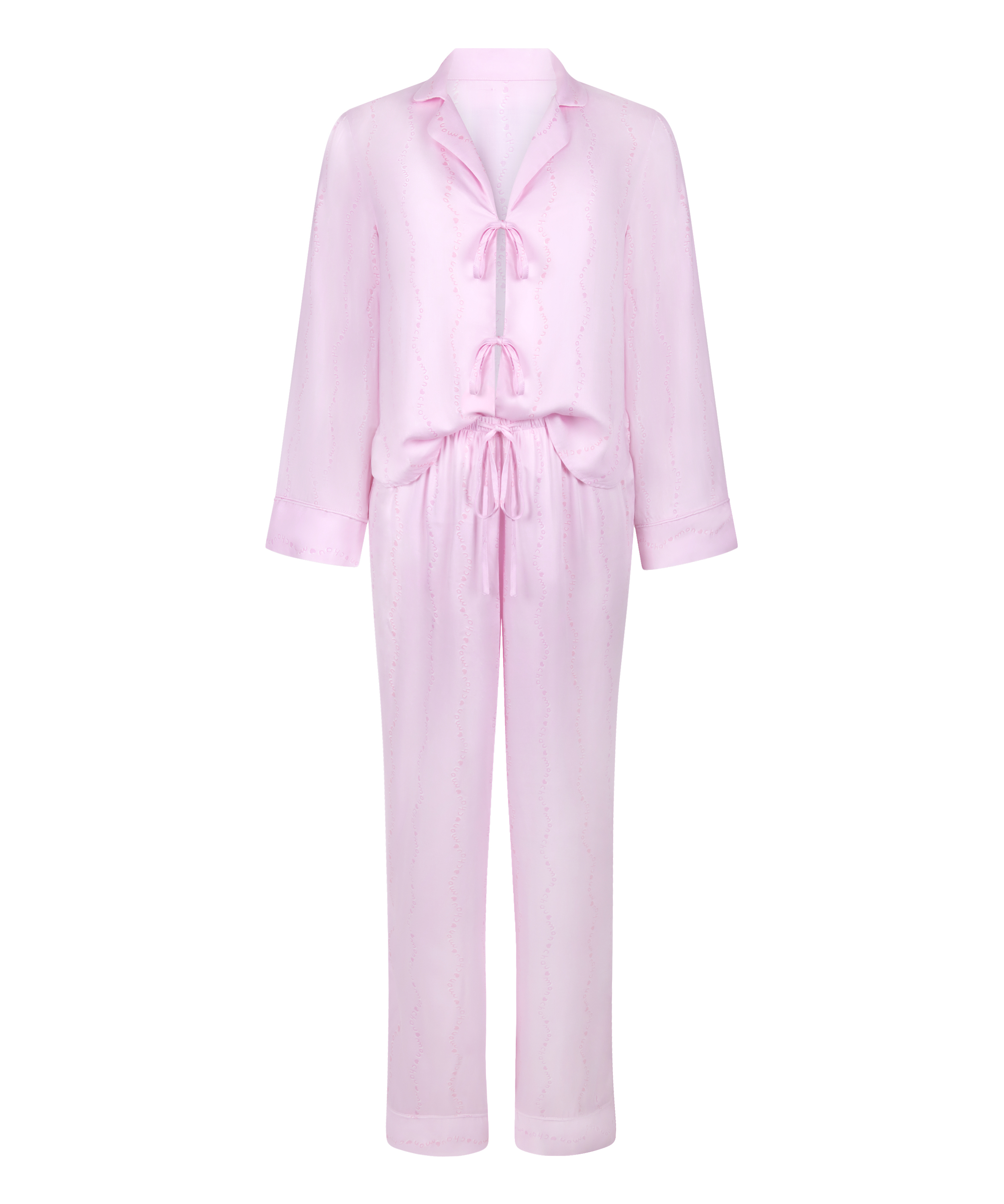 Pyjama Set Woven Monchou, Pink, main