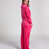 Velour hoodie jacket, Pink