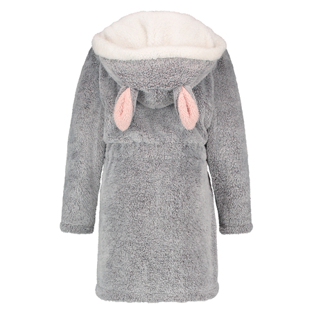 Teens Fleece Bathrobe, Gray