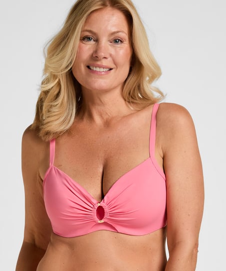 Non Padded Underwired Bikini Top Luxe, Pink