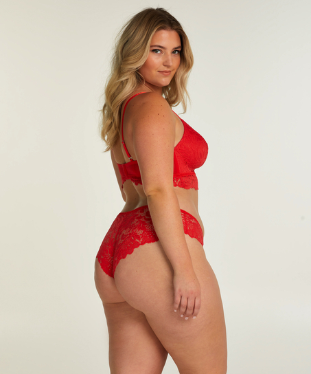 Shiloh Padded Longline Non-Underwired Bra, Red