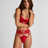 Noeki High-Waisted Highleg Thong, Red