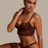 Indigo Non-Padded Underwired Longline Bra, Brown