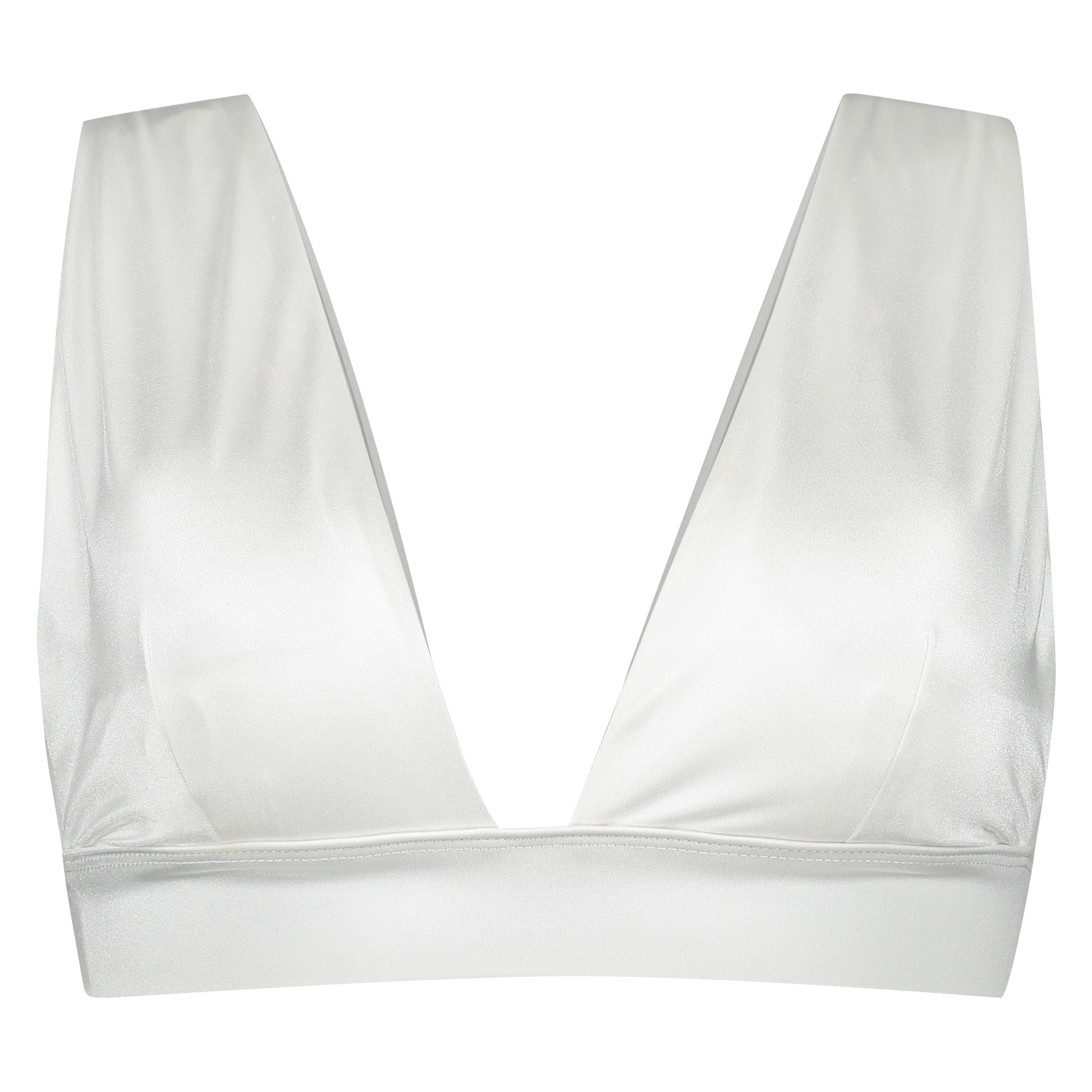 Lola triangle bikini top, White, main