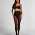 Tights 30 Denier geometric print, Black