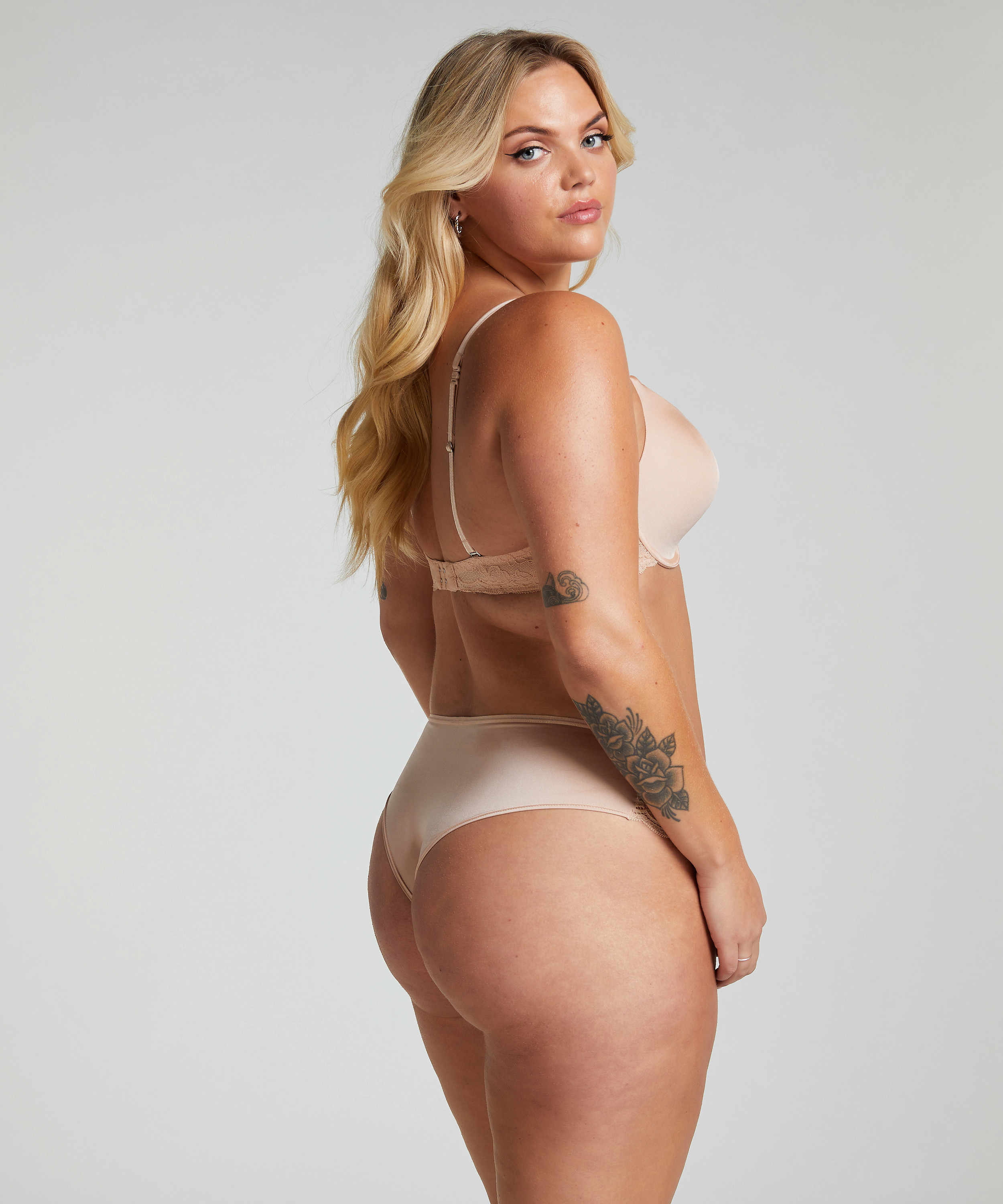 2-pack of Angie Brazilian knickers, Beige, main