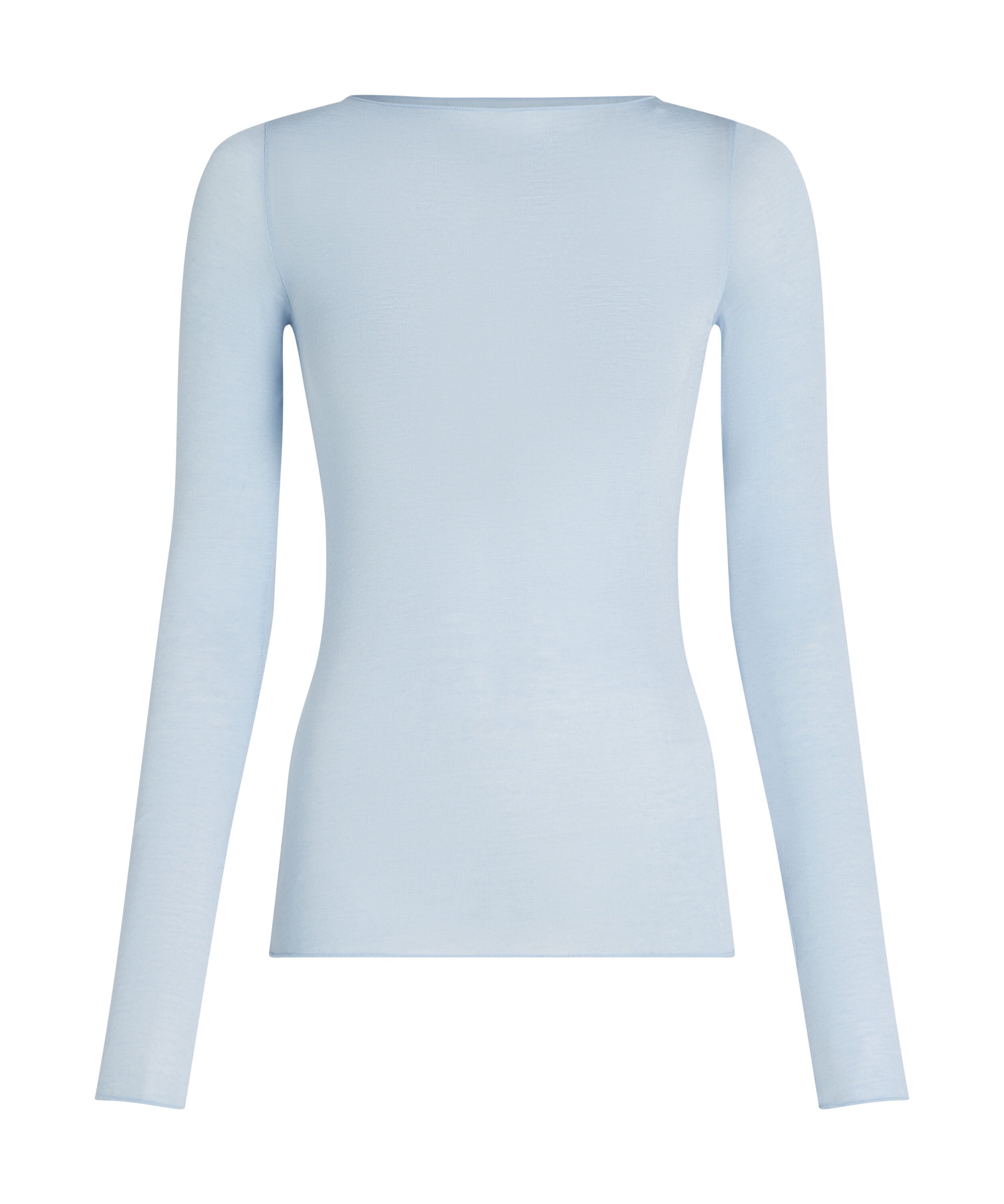 super soft Boatneck shirt with Cashmere, Blue
