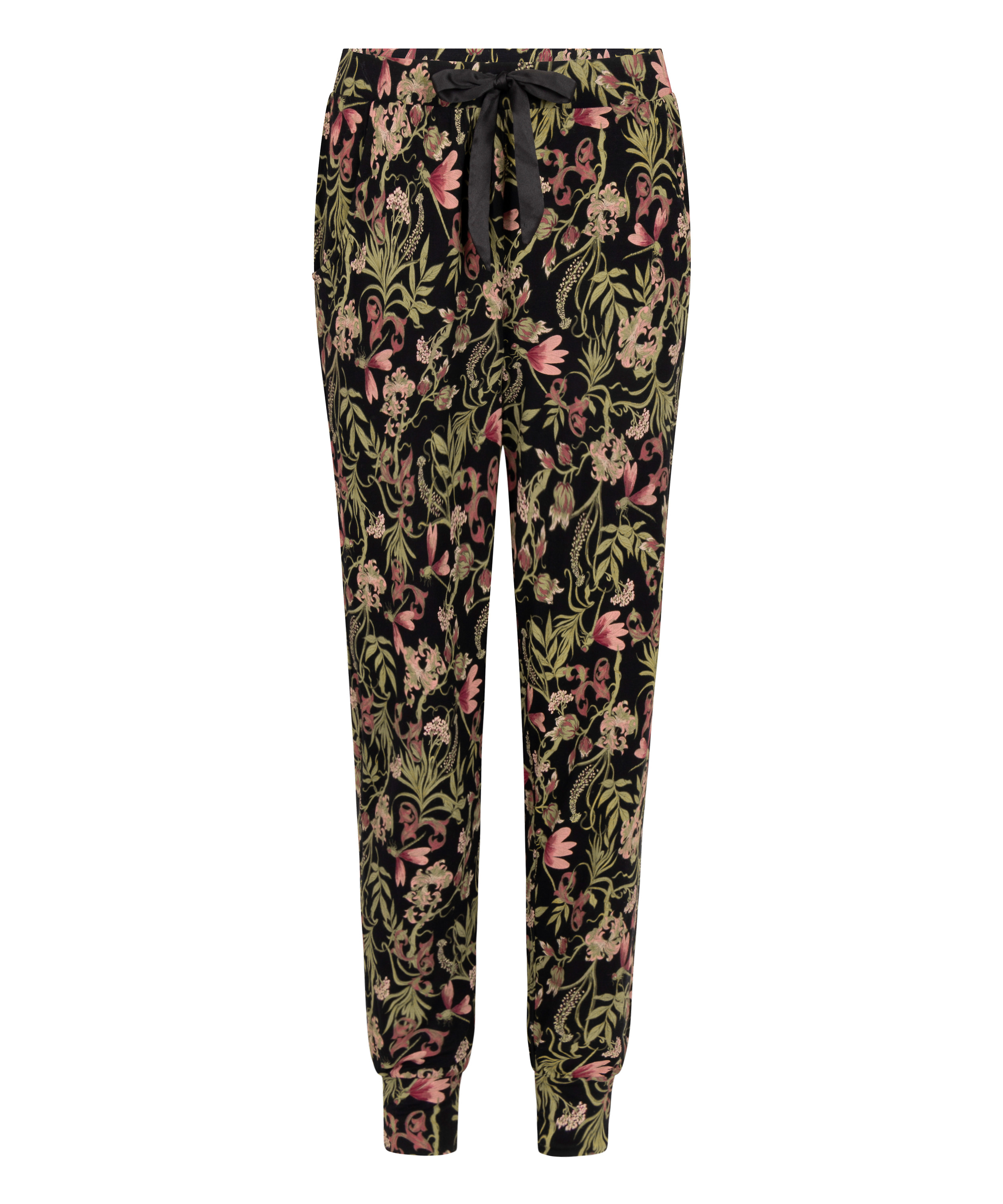 Jersey Pyjama Pants, Black, main