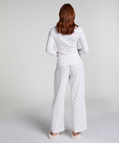 Pointelle Pyjama Pants, White