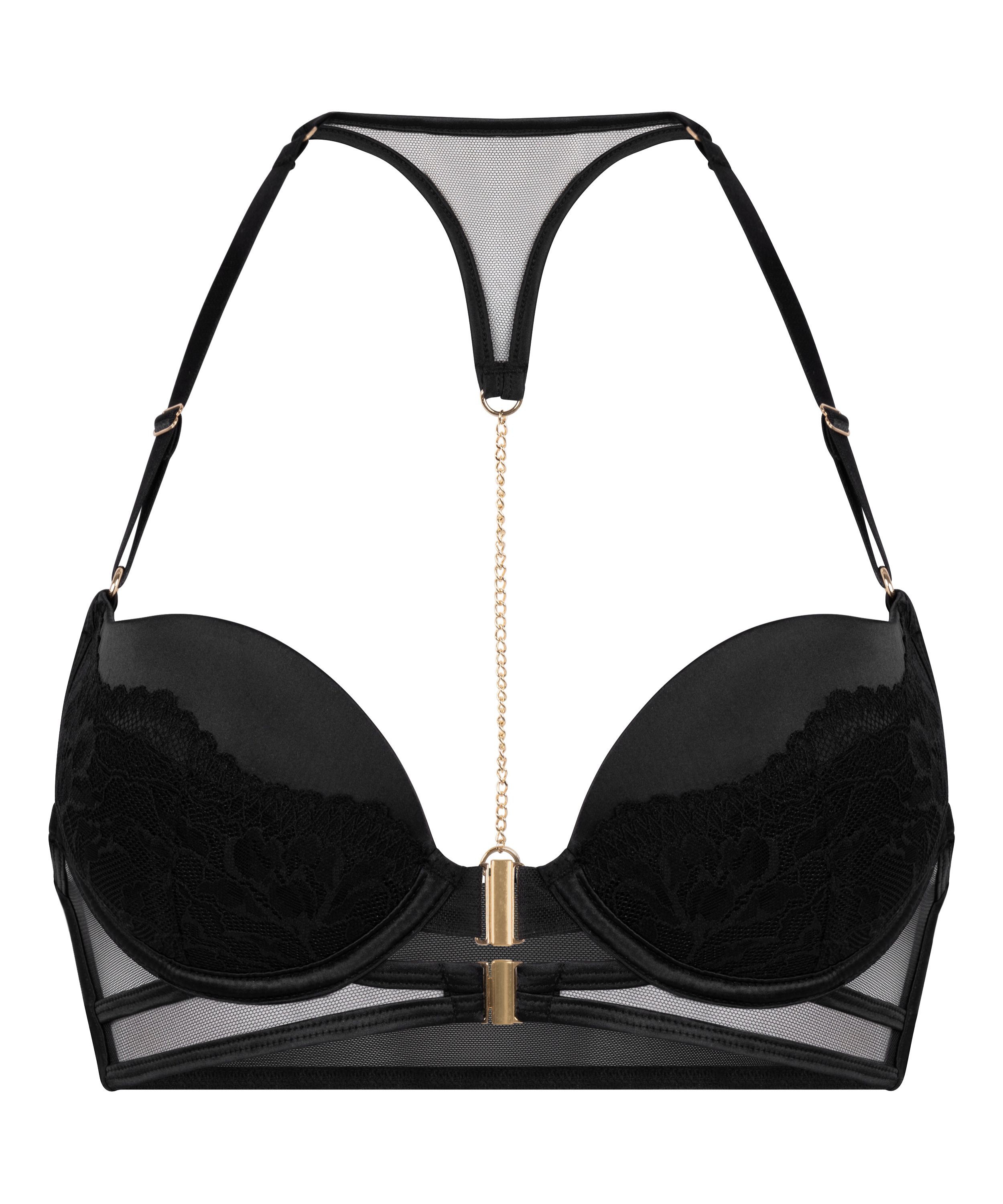 Amel Push-Up Bra, Black, main