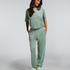 Petite Velours Jogging Bottoms, Green